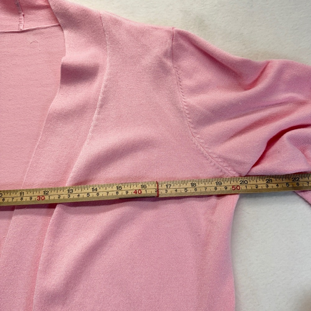 Cielo Open Front Ribbed Cardigan Sweater Women XL Pink - Picture 4 of 6